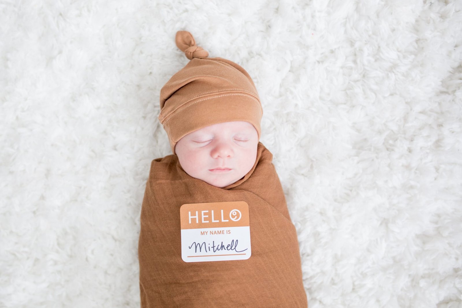 Bamboo Hat and Swaddle Blanket – Tan