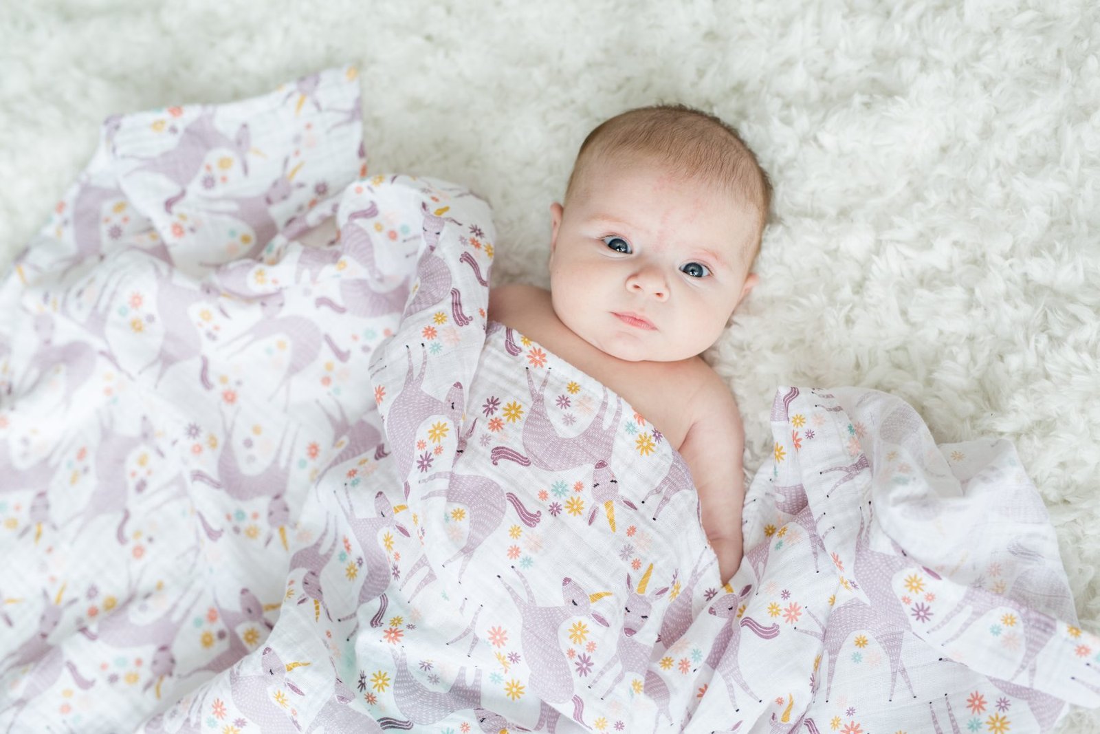 Muslin Cotton Swaddle – Unicorn